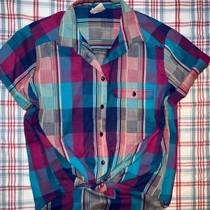 Vintage plaid button up